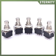 ETERNITY 5 pcs 3PDT 9-Pin Guitar Effects Stomp Switch Pedal Box Foot Metal True Bypass