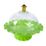 Large Round Cake Tray with Transparent Lid TK 1079 Golden Sunkist Cake Tray Tart Container Birthday 