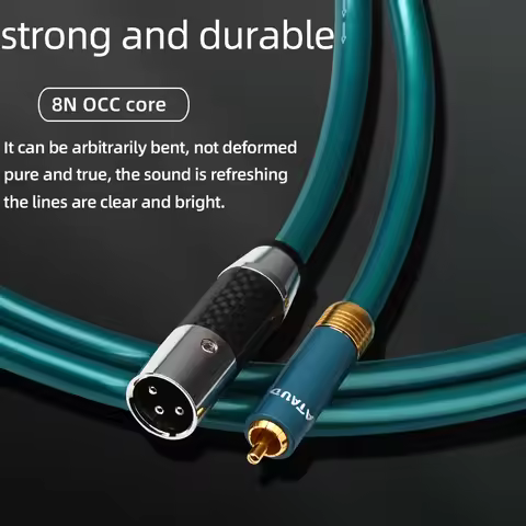 Hifi RCA to XLR Cable Hi-End 8N OCC 2xlr Female to 2rca Male Audio Cable