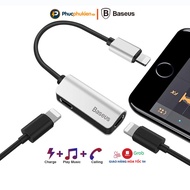 Genuine Baseus L37 headphone conversion Jack supports mic when playing games - Phuc Accessories 1 fo
