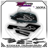 WIN Striping Variations of TRANSPARENT WIN Stickers CODE 01 PREMIUM MATERIAL
