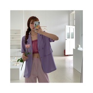 [Shock Deal] Korean style elegant short-sleeved women's blazer, gentle for girls