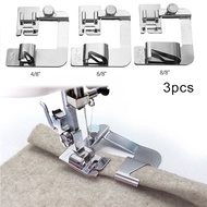 3Pcs Domestic Sewing Machine Foot Presser Rolled Hem Feet Set For Brother Singer Janome Babylock Juk
