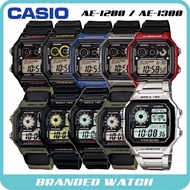 Casio AE-1200WH AE-1300WH Mens Digital World Time Steel / Resin / Nylon Square Watch AE-1200WHD-1AVD