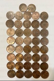 70年伍角5角五角銅硬幣10個品相佳絶版稀少，二手特價