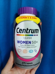 สุดคุ้ม 275 เม็ด สูตรใหม่ สุดคุ้ม Centrum Silver  50+ วิตามินรวม มัลติวิตามิน