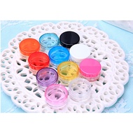 Combo of 10 genuine round 2G, 3G, 5G transparent plastic jars for cosmetics - Cream jars, imported g