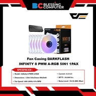 Fan Casing DARKFLASH INFINTY 8 PWM A-RGB 5IN1 1PAX - White