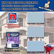 Nippon Paint Q-Shield Extra Exterior Collection 5 Liter Yours Truly 1530P / Blue Wish 1538P / Bosco 