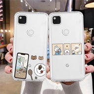 Cute Squirrel Rabbit Phone Case Google Pixel 7 7a 6 Pro 5a 4 3a 3 2 XL Ultra Thin Shockproof Transparent Soft Cover