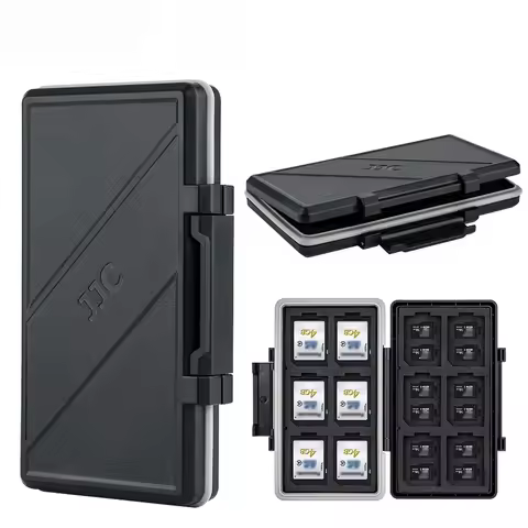JJC 36 Slots SD Card Memory Card Case Wallet Holder for 24 TF Micro SD MSD TF+12 SD SDXC SDHC Card O