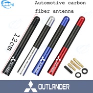 Universal 12cm Carbon Fiber Auto Roof Short Antenna Roof Antenna Radio FM Antena Black Kit for Mitsu