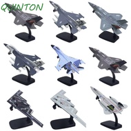 QUINTON Fighter Aircraft Toy, Diecast F16 F22 F35 Aviao Plane Model, Cake Topper Pullback & Go Simul