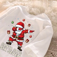 【220G 100%Cotton T-shirt】UT women'S 67 Six Seven Cute Q Version Characters Casual Santa Claus 2-6(7)