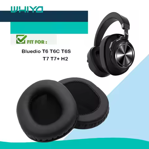 Whiyo 1 Pair of Replacement Ear Pads for Bluedio T6 T6C T6S T7 T7+ H2 H1 Headphones Cushion Cover Ea
