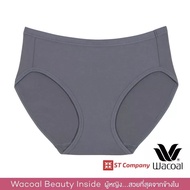 กางเกงใน Wacoal Panty ทรง Bikini ขอบเรียบ สีเทา Grey (1 ตัว) กางเกงในผู้หญิง ผู้หญิง วาโก้ บิกินี่ รุ่น WU1M01 WU1C34 WQ6M01 ขายดี ยอดนิยม เอวต่ำ