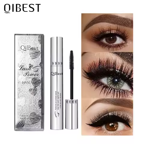 QIBEST Makeup Black Mascara 4D Curling Thick Mascara 4D Volume Eyelashes Make up Waterproof Lengthen