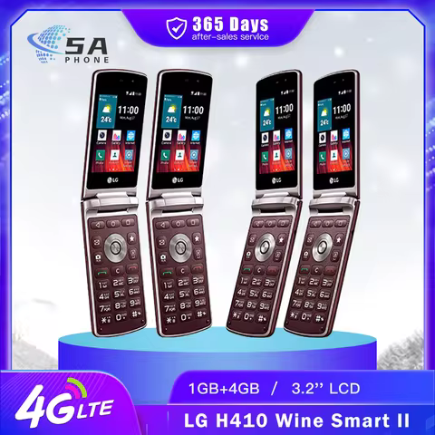 Original LG Wine Smart II H410 4G Mobile Phone 1GB RAM 4GB ROM IPS LCD 3.2''Screen 3.15MP+VGA WiFi Q