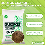 DUOFOS GRANULES /   GUANO PHOSPHATE 20 KG SACK - ORGANIC PLANT FERTILIZER NATURAL PHOSPHATE SOIL CON