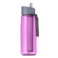 650ml Outdoor Water Filter Bottle Water Filtration Bottle Purifier  (Pink)