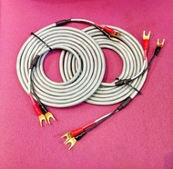 日本/Canare 2ⅹ2.5mm² AWG13 Speaker Cable 純銅喇叭線+純銅Y插頭(2條 每條3m/長)