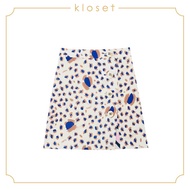 KLOSET Tiger Print Mini Skirt (SH19-S001) กระโปรงสั้นผ้าพิมพ์ลายเสือ