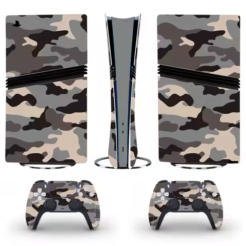 Camo Color New PS5 Pro Digital Skin Sticker Protector Decal Cover for Console Controller PS5 Pro Sti