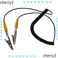 CHERRY Coiled Cord, 2mm Black Anti-Static ESD Grounding Cable, Freedom From Tangles Male-to-Female 1