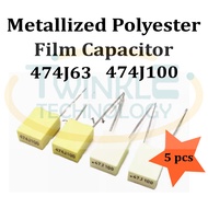 Film Capacitor Metallized Film Capacitor 63V 100V 474J100 474J63