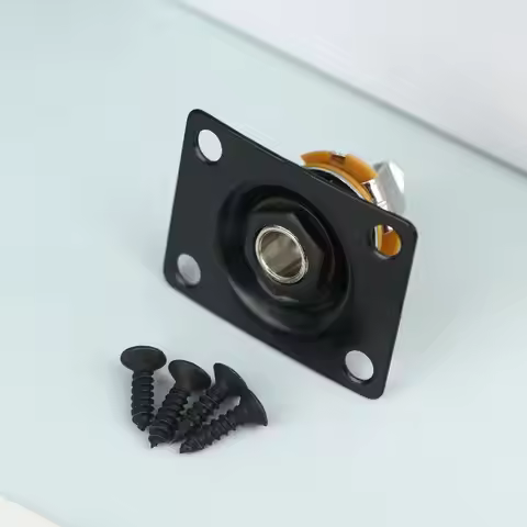Guitar Output Jack Plate Square Shape Metal Compact Guitar Jack Socket Plate Guitar Electric Guitar 