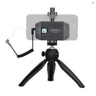 COMICA CVM-WS50(C) 6-Channel UHF Wireless Smartphone Lavalier Microphone System with Phone Clamp and Mini Tripod for Mobile Live Video   Vlog Interview Conference