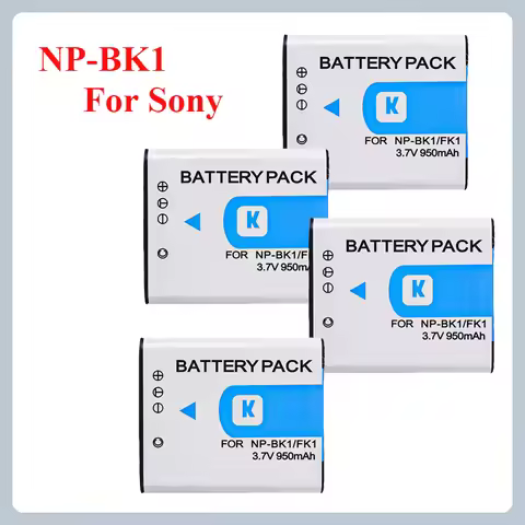 NP-BK1 3.7V 950mAh Battery for Sony S750 S780 S950 S980 W190 W370 W180 DSC-S950 MHS-PM1950