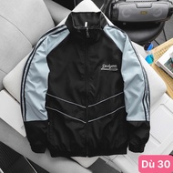 Jacket men's and women's umbrella, black and blue, 3 stripes, high-quality 2-layer wind parachute ma