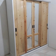 Lemari 3 Pintu Sliding Kayu Jati Belanda