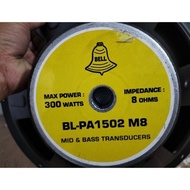 Speaker 15 inch speaker midbass bell Audax spull 2 inch bukan 15400