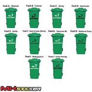 Custom Sticker Address Address for Trash Can Custom Sticker Address Address Address for Dustbin