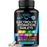 Electrolyte Tablets-Contains Sodium, Potassium, Chlorine, Vitamin D3 and B6, Seaweed Powder-Salt Tab