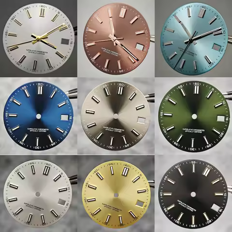 NH35 Watch Dial 28.5mm Log Modified Dial BGW9 Ice Blue Luminous Watch Face Modified Watch Accessorie