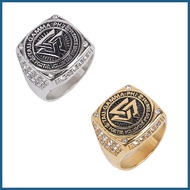 ✮ ❍ ─ Stainless Steel Men's Ring Tau Gamma Phi Fraternity Ring with Rhinestone Size 6-13