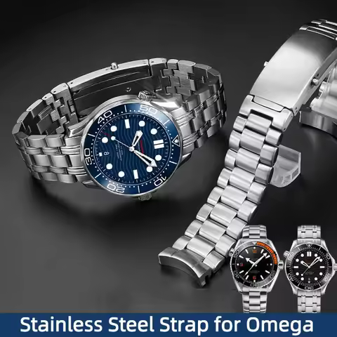 Watch Accessories Band Steel Strap for Omega 007 Seamaster Planet Ocean 300m Sports waterproof watch