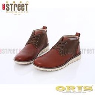 【街頭巷口 Street】ORIS 男款 時尚 紳士 雙材質 波浪設計大底 休閒 皮鞋  SB16995A03 褐色