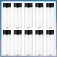 [hotkeystore.] 10Pcs 400Ml/13.5Oz Plastic Juice Bottle Transparent Coarse Cereals Storage Container 