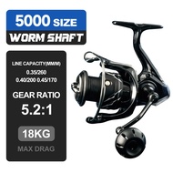 SEASIR รอกหมุนเพลาหนอนม้วนรอกตกปลาน้ำจืดน้ำเค็มทนทานเป็นพิเศษกันน้ำทะเล