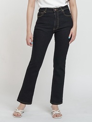 DUST - Celana High Rise Bootcut Kalula Jeans Hitam (D. 31297-BC)