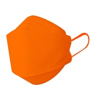 หน้ากากอนามัย 3 มิติ สีส้ม ( 1 ชิ้น) แมสสีสุภาพถายพระ  สำหรับถวายพระสงฆ์ หน้ากากอนามัยสีสำหรับพระ หน้ากากกันฝุ่น หน้ากากสีส้ม