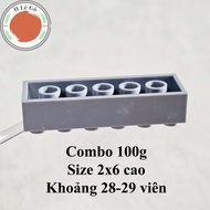 Combo of 1 ounce of light gray 2x6 bricks (about 28-29 bricks)