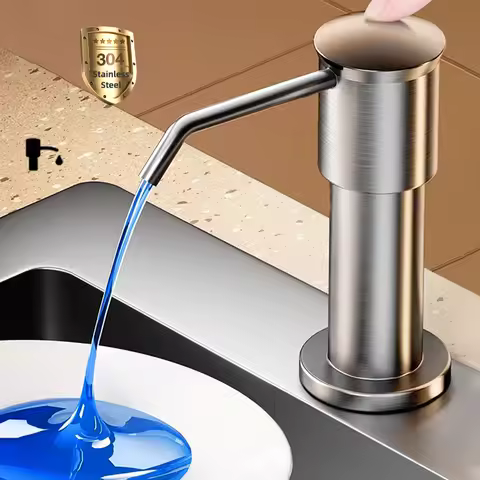 Soap Dispenser for Kitchen Sink Built in Sink Soap Dispenser Brushed Countertop Soap Dispenser Pump 