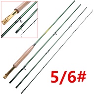 Souilang Fly Rod 56 78FT 4 Sections Fly Fishing Rod Ring Carbon Fiber Rod Medium Fast Action Freshwa