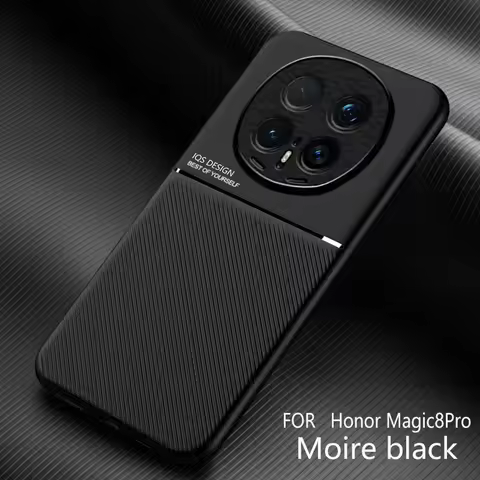 Business Leather Texture Cover Soft Frame Phone Case For Honor Magic8 Pro Magic 8 Pro Magic8Pro 5G S