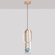 (Ready Stocl) Modern Chandelier 3 Colors Light Minimalist LED Pendant Light Home Hanging Lamp [Truman.sg]